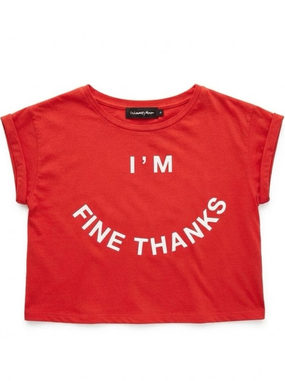 MISS VALLEY I’m fine thanks red crop top size S